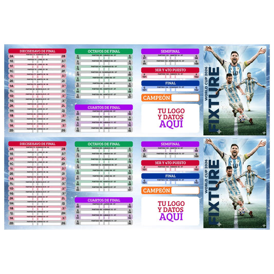 Mega Pack Mundial 2026 – Fixtures Editables en Canva con tu logo + Álbumes Históricos + Stickers Fútbol | Descarga Inmediata